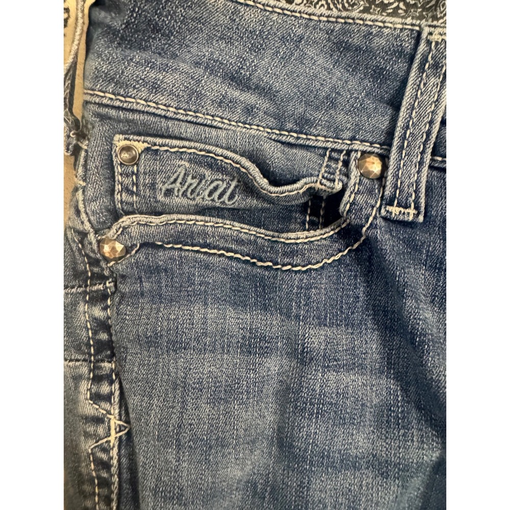 Ariat REAL Denim Mid Rise Bootcut Jeans Blue Stretch Western cowgirl 31R - Picture 9 of 9